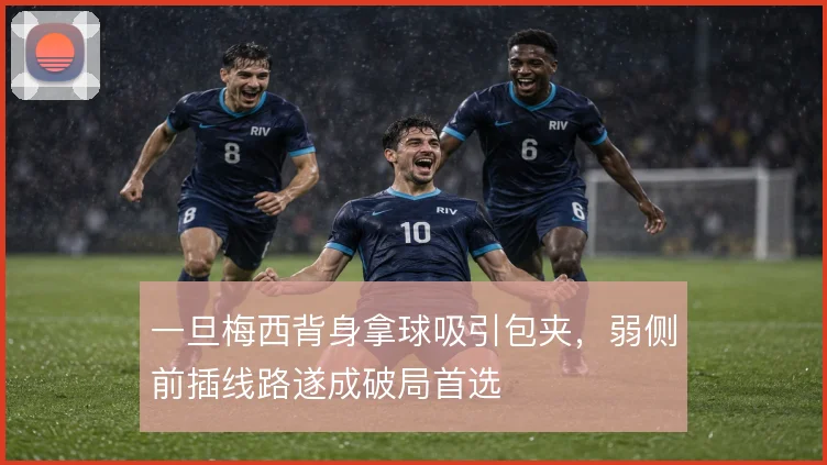 一旦梅西背身拿球吸引包夹，弱侧前插线路遂成破局首选